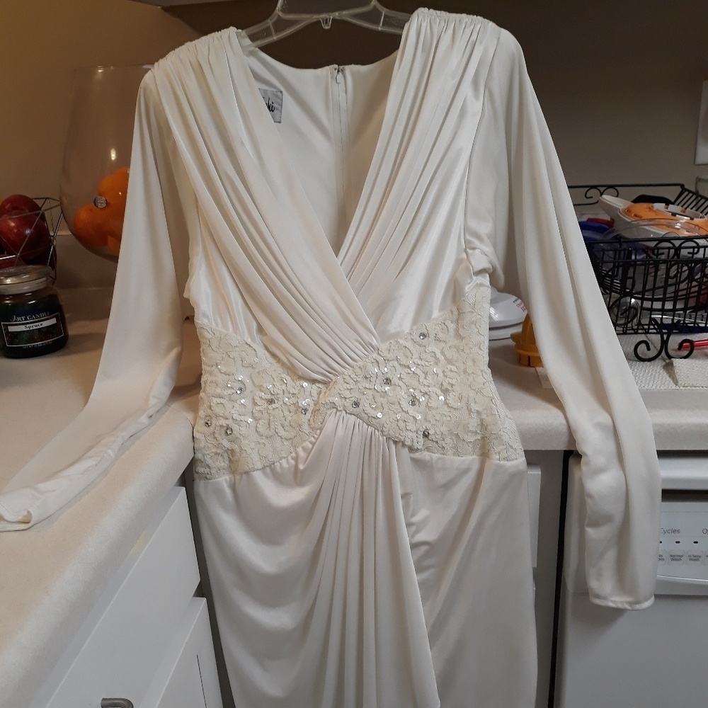 Tadashi white cocktail dress